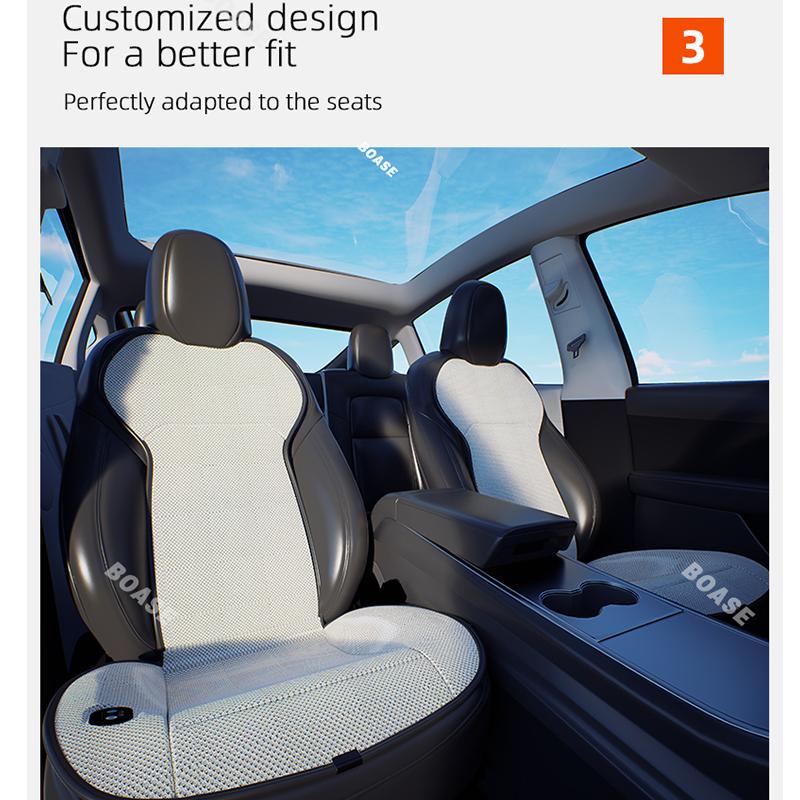 AMM1 For Tesla Model 3 Y Ventilation Seat Cushion DC 12V Spacer Car Summer Cool Air Seat Cushion Fast Blowing Ventilation Seat Coolin