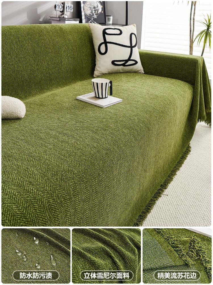 New Chenille Sofa Cover Anti Cat Scratch Blanket White Grey Sofa Towel for Living Room Furniture Decor Tapestry Couch Cover