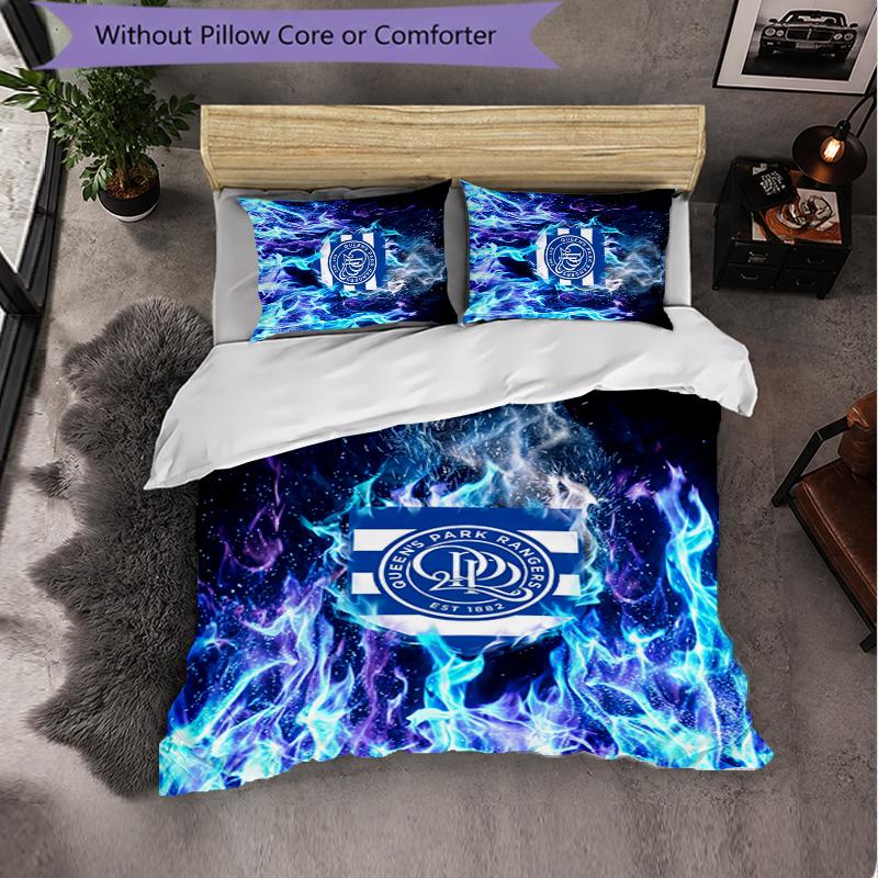 Queens Park Rangers Football Set Biancheria da Letto 3 Pezzi Morbido Copripiumino con Federe Set Decorazione Camera da Letto per la Casa