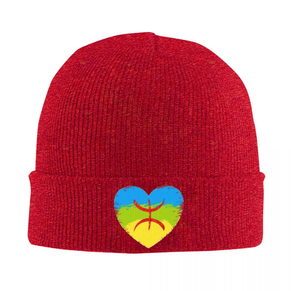 

Berber Kabyle Berbers Amazigh Flag Warm Knitted Cap Hip Hop Bonnet Hat Autumn Winter Outdoor Beanies Hats for Men Women Adult One Size