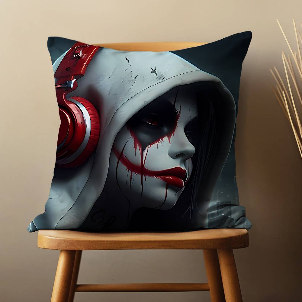 Mexican Skull Girl Catrinas Pillow Case For Room Sofa Cushion Cover Suitable For Home Bedroom Decoration And Protector