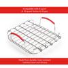 Grill do frytownicy beztłuszczowej 8 cali Kwadratowy grill BBQ ze stali nierdzewnej z igłą do szaszłyków Akcesoria do gotowania, gotowania na parze, pieczenia, frytownicy
