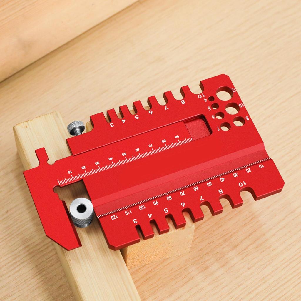 Woodworking Ruler Measuring Gauge Tenon Gauge For Workshop Home Improvement Garage Carpentry Furniture Making Project