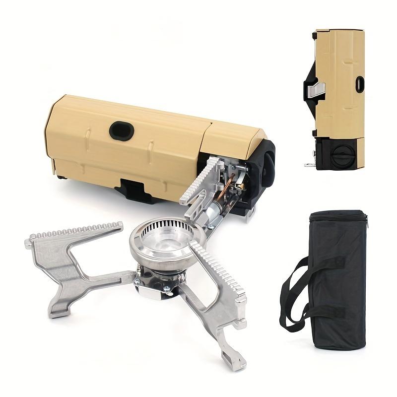 

Портативная походная печь: Складная газовая горелка для приготовления пищи на открытом воздухе, барбекю и кипячения воды — подходит для кемпинга, походов и пикников хаки