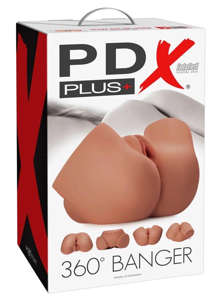 PDX Plus - 360° Rotating Torso Masturbator Banger Tan