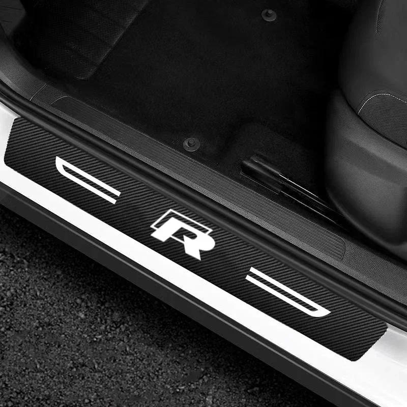 2026 Heiß Für VW VOLKSWAGEN Auto Türschwellen-Schutzblech Kofferraumschwellen-Aufkleber für Volkswagen R LINE RLine Polo Caddy Golf Je