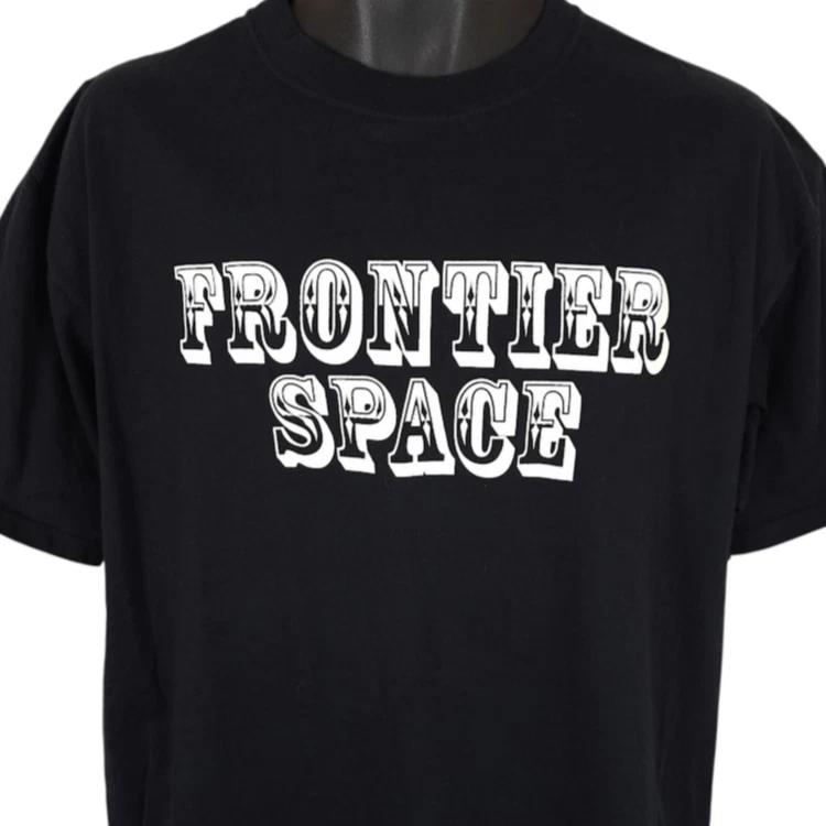 

Футболка Frontier Space Мужская Размер Большой Черный 2008 НФ Короткий рукав Морган Тегтоу M