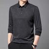 Long Sleeve Men's Autumn Minimalist Lapel Collar Versatile Polo Shirt