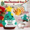 Handmade Crochet Mini Christmas Tree Decoration for Car Dashboard Ornament Features Scent Pad Holder Includes Greeting Card Festive Holiday
