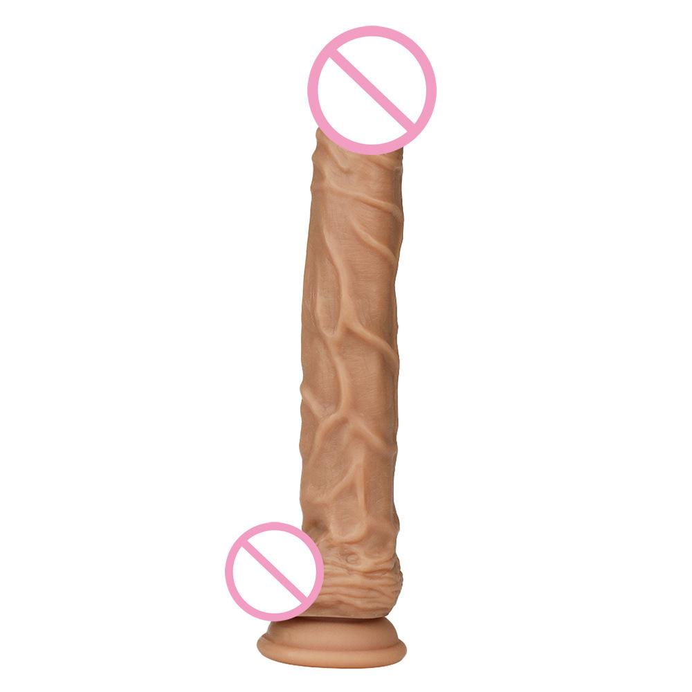 Silicone Double-layer Hardness Realistic Large Fake Penis Female Masturbator Sexual Product