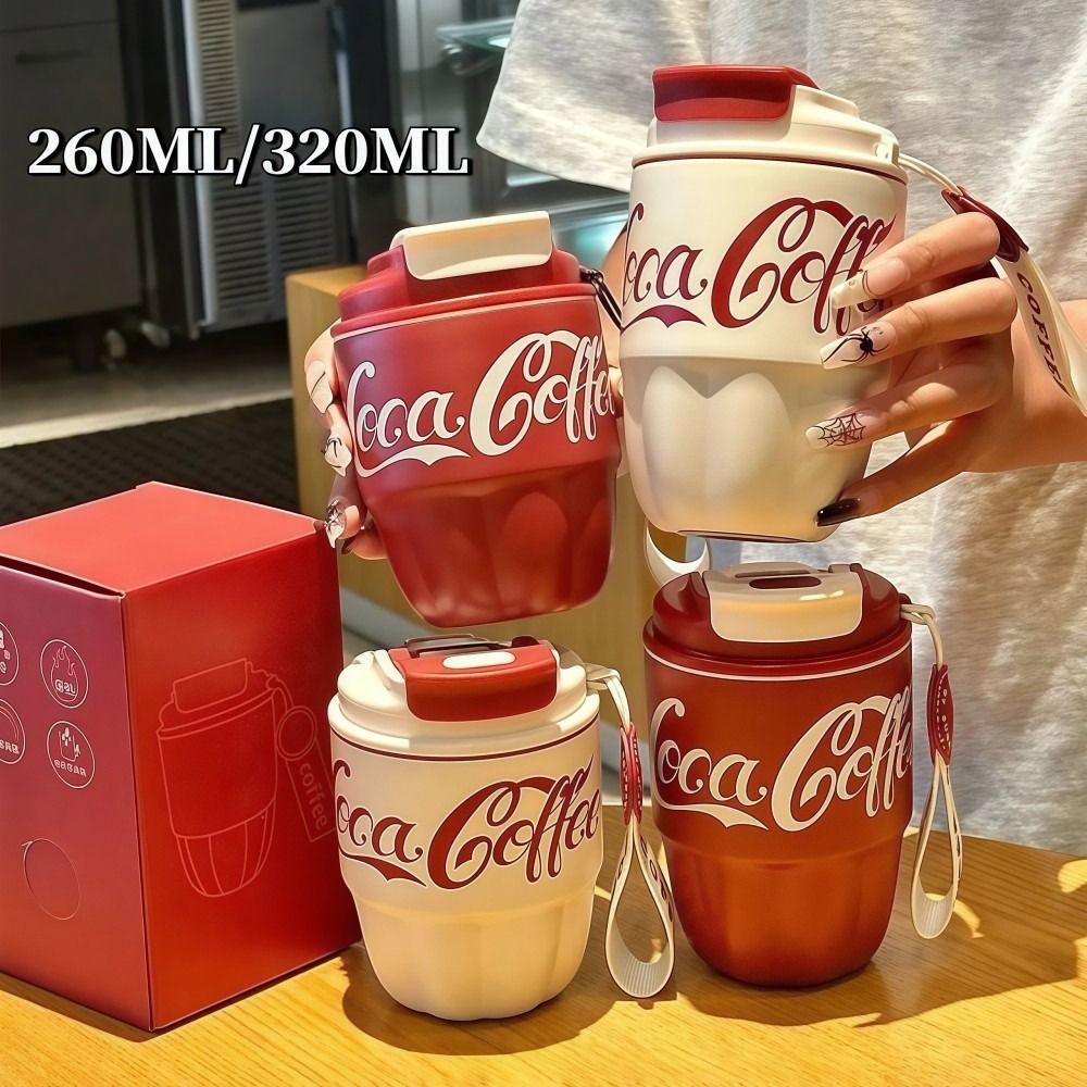 260ml Vakuumisolierter Becher Doppellagiger Strohhalmbecher Modische Mini-Kaffeetasse Reise Outdoor