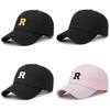 R Embroidery Letter Baseball Hat Outdoor Sun Protection Breathable Cap Peaked