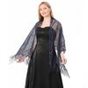Wedding Shawl Tassel Scarves Cashew Floral Mesh Fringe Wraps  for Wedding Evening Party Dresses