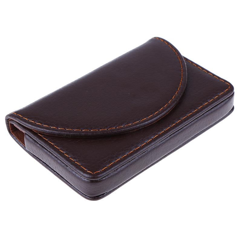 Pocket Leather Name Business Card Id Card Credit Card Holder Case Wallet W/Box