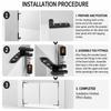 2pcs 270 Degree Rotation Door Hinge Kit Black Left Right Door Hinge  Wooden Doors