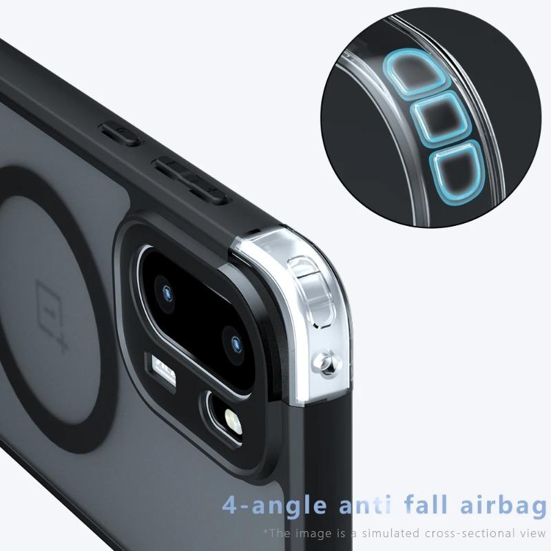 Für Magsafe Stoßfestes Acryl-Case für Oneplus Ace 6 PLQ110 Ace6 Magnetische Hart-Bumper Matte Abdeckung Hülle für 1 + Ace 6