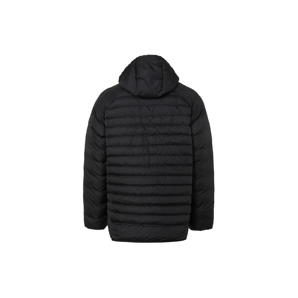 Adidas Originals Solid Color Zipper Hooded Cotton Jacket Men Outerwear Black HD4757