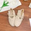 Winter new Mary Jane plush plush shoes women's pearl fashion versatile thermal shoes back plush casual flat cotton shoes