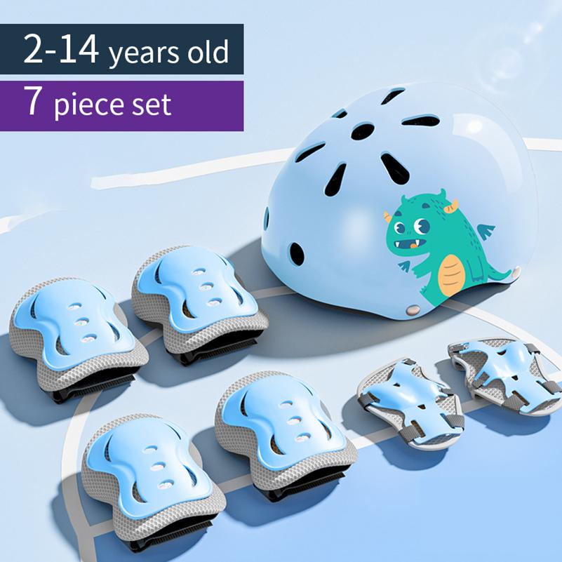 Child protective equipment helmet elbow knee pads for girls aged 3 4 5 6 7 8 9 10 11 12 year boy Suitable for roller skating and skiing