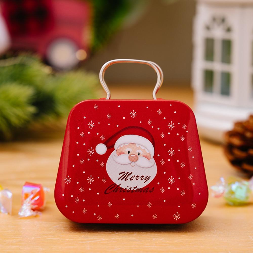 New Square Christmas Tin Box Santa Claus Multii Style Candy Packaging DIY Metal Tin Storage Box Home