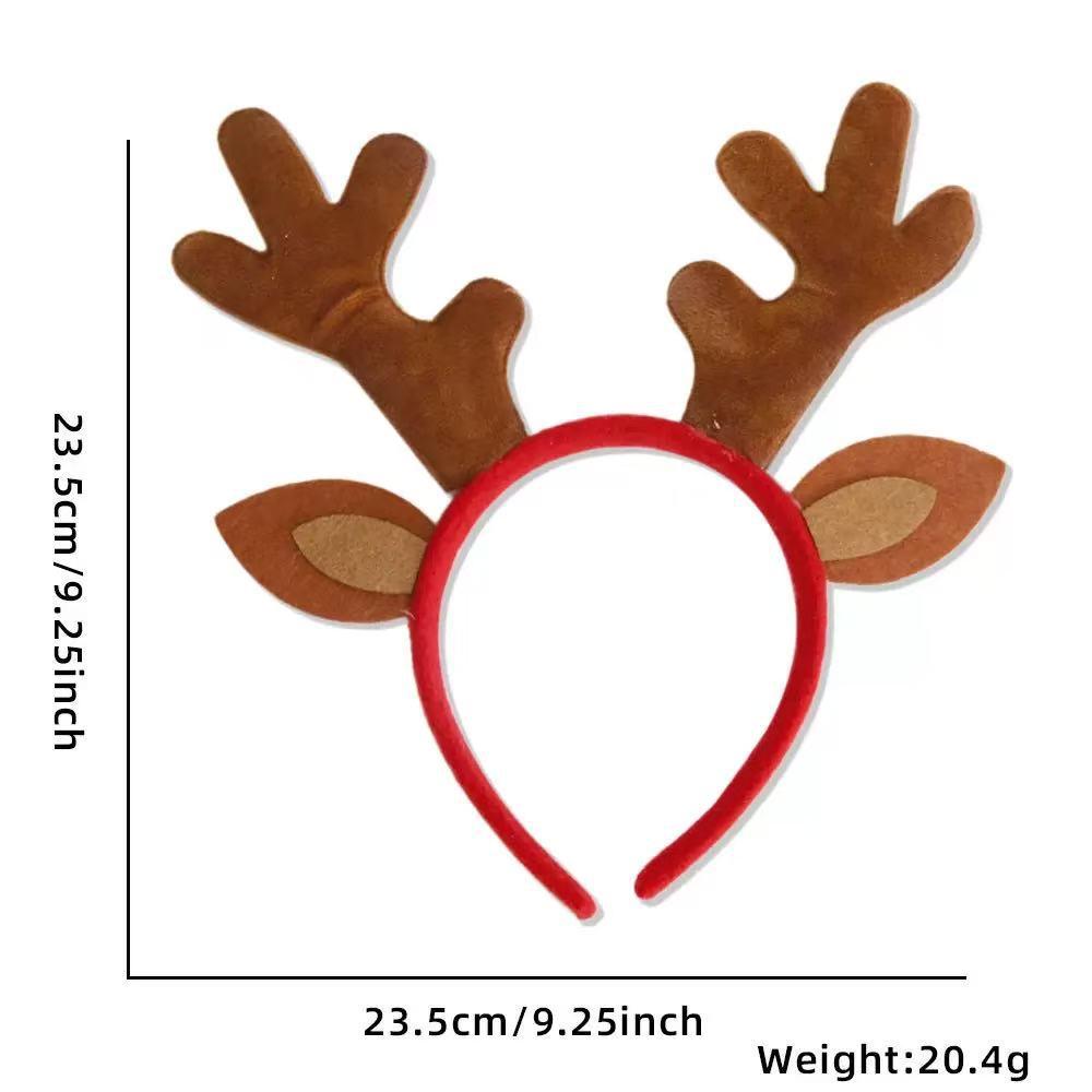 Children's Christmas Reindeer Antler Headband - Five-Star Decoration for Holiday Parties