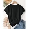 Women's Musical Staff & Treble Clef T-Shirt with Bird Notation - Music Print Short Sleeve Blouse, Round Neck Casual Top for Musicians,