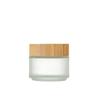 Bamboo & Wood Lid Frosted Glass Eye Cream Jar & Dispenser