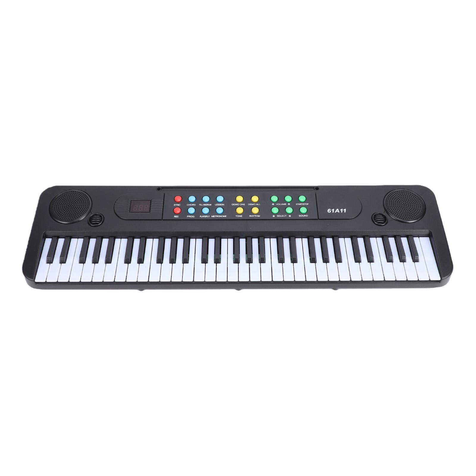 

61 Key Electronic Keyboard Portable Piano 200 Tones 200 Rhythms with Mic Metronome Teaching Mode for Beginners Home