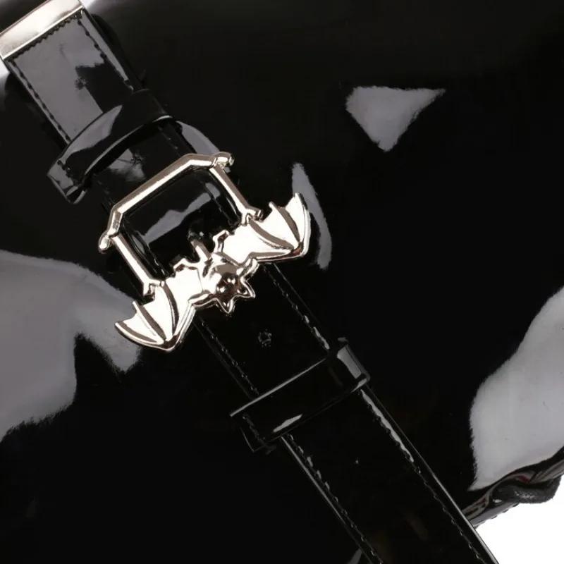 Fashion New Belt Buckle Cross Strap Elegant Black Over The Knee Boots Hot Girl Sexy Punk Style Pole Dance Fashion High Heels Shose 35-44