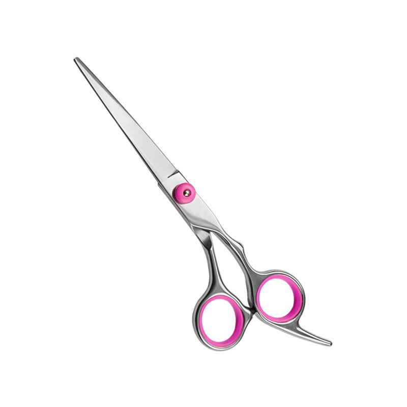 6-Inch White Hairdressing Scissors Set: Flat & Tooth Scissors for Adults and Kids