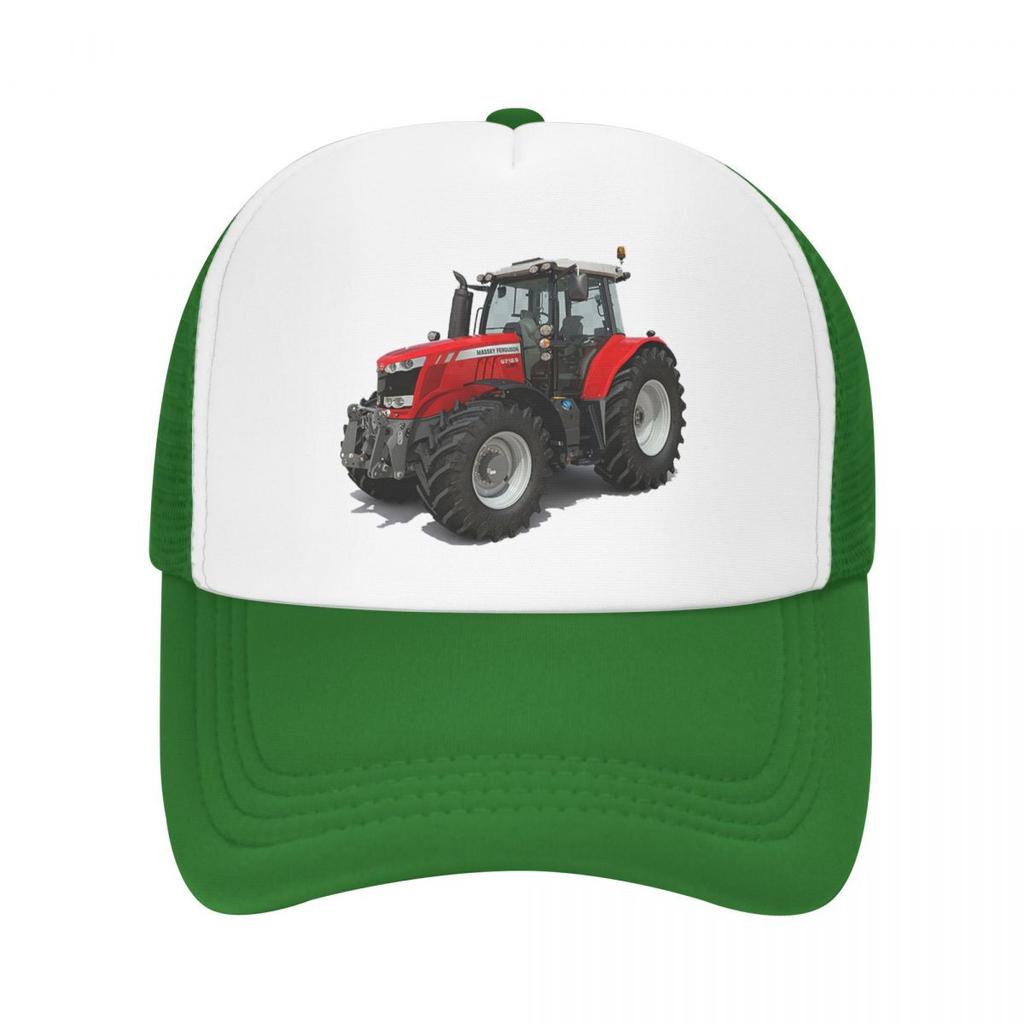 Černá Grafika Traktory Zemědělství Farm-Machine Equipt Bottoming 2023 Summer Mesh Baseball Cap Sunhat Breathable Hats Casquette