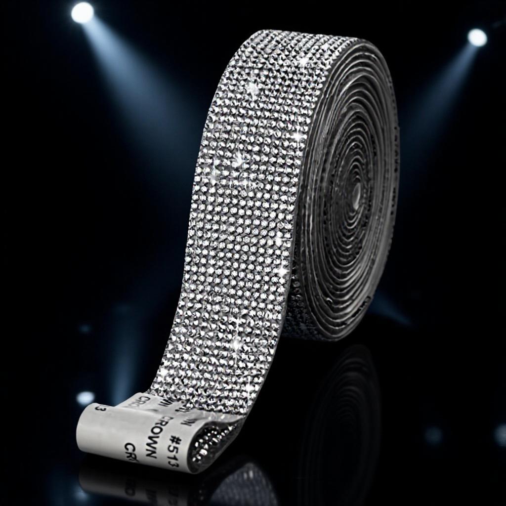 Rhinestone Crystal Car Sticker DIY Accessory - Diamond Patch Glass Strip