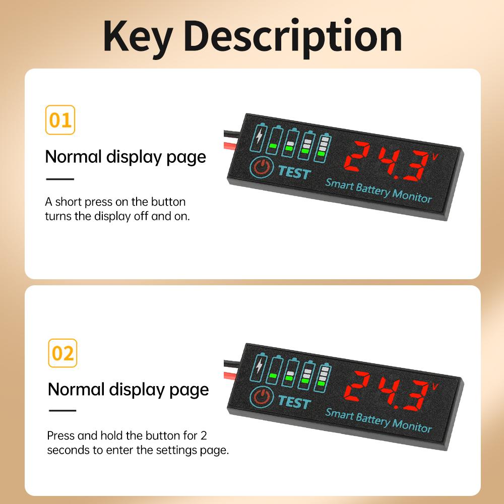 3S-14S DC7-55V Battery Level Indicator 12V 24V 36V 48V 18650 Lithium Battery Capacity Board Acid battery Voltage Charging Tester