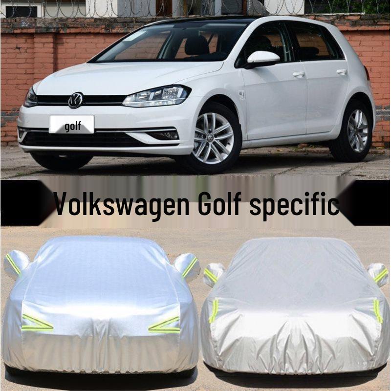 

Чехол для автомобиля Volkswagen Golf 7 для модели 2019 года - Солнцезащитный, Дождестойкий, Теплоизоляционный, Подходит для Golf Sportsvan Golf 6 Aluminum Film Thickened