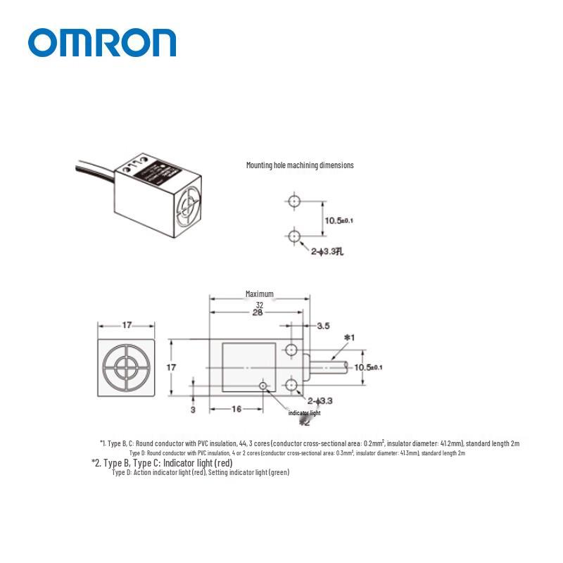 Omron TL-Q Series Square Industrial Proximity Sensor