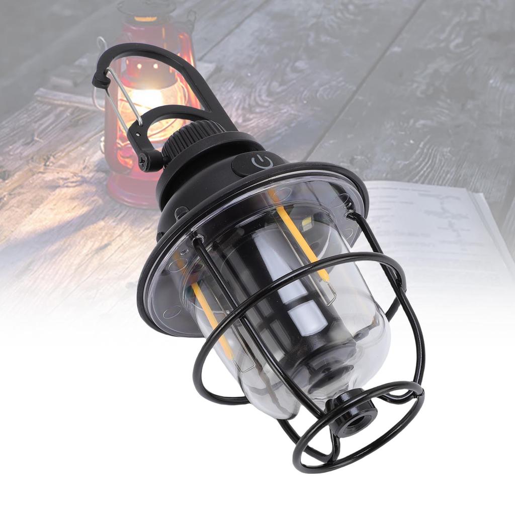 LED Camping Lantern 3LED 9SMD IPX3 Rainproof Battery Powered Camping Light Retro Hanging Tent Light