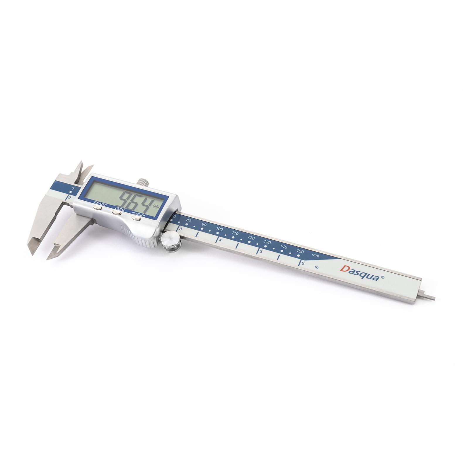 For Stainless Steel IP54 0-150mm/0-6   Metal Housing Electronic Digital Caliper Large LCD Screen 0.01mm Resolution 0.02 0-150mm/0-6