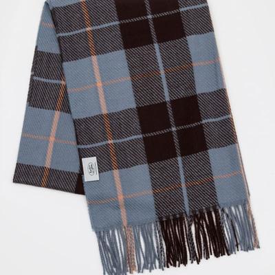 OMBRE Two-tone Check Muffler SKY BLUE
