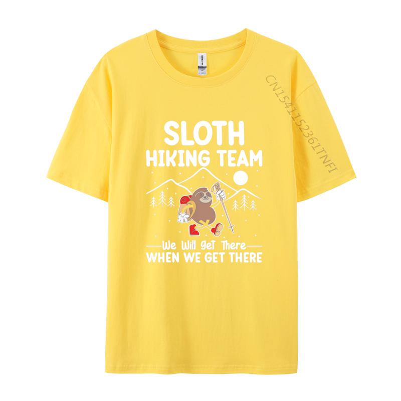 Sloth Hiking Team We Will Get There Tshirts Cotton Fashion Tshirt Kawaii T Shirt Printed Tee Tops Clothing