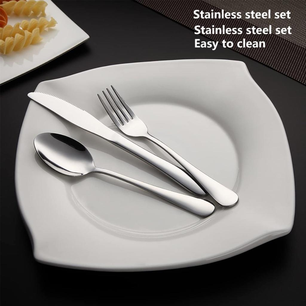 Travel Cutlery Box with Knife, Fork, Spoon, Chopsticks and Reusable Straw Set Suitable for Office, Travel or Camping Accessories