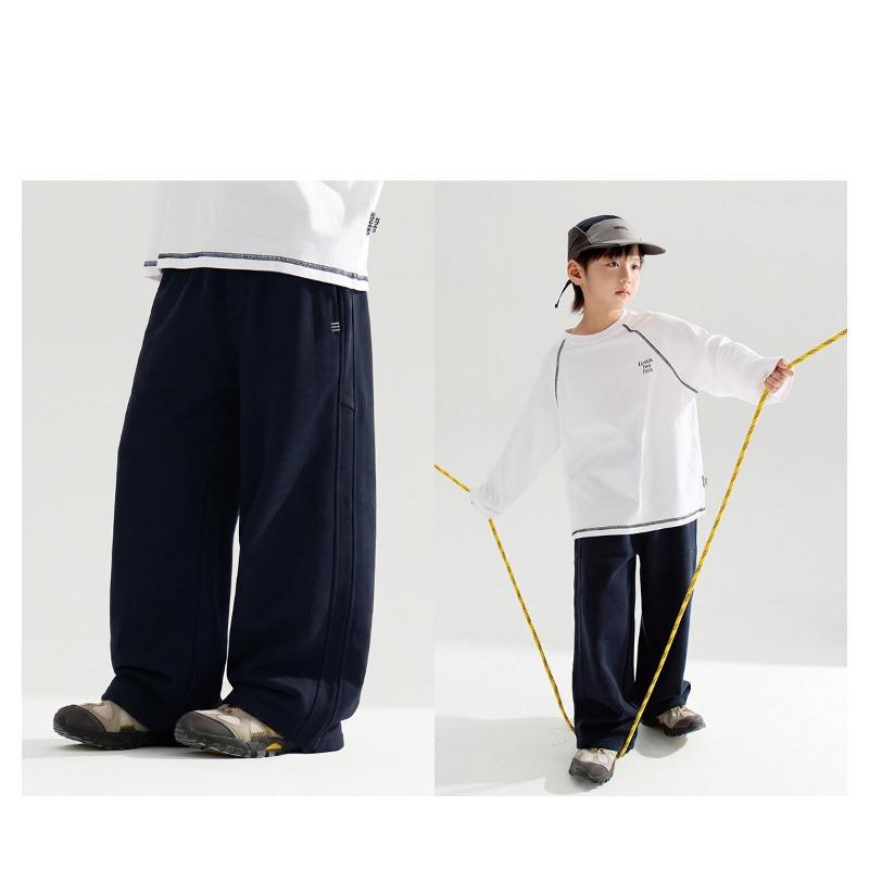 Pantaloni Sportivi Casual da Ragazzo Gamba Dritta Larga Pantaloni per Bambini Primavera Autunno