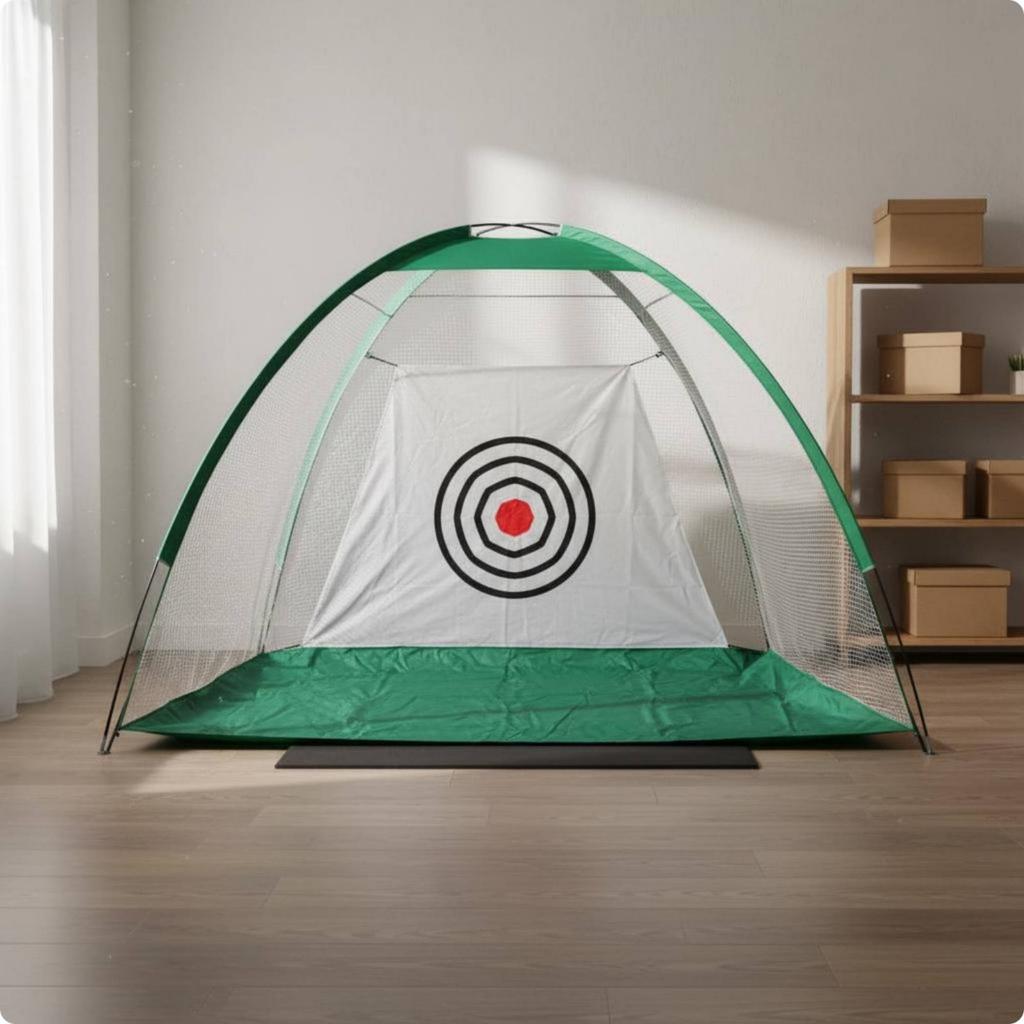 Golf Practice Enclosure Easy To Set Up Indoor Golf Net Sports Training Gear Simulator Ready High Density Polyester For Backyard