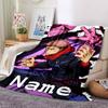Customiz Name Personality Jujutsu Kaisen Sukuna and Tiger Staff Blanket Soft &Warm Sofa Office Bed Travel Lunch Break Blanket, Gift Suitable All Seaso