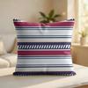 Sport Stripe Pattern Cushion Cover Silky Short Plush Invisible Zipper Dustproof Sofa Pillow Case For Home Decor