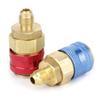 2pcs R134A Adapter, R134A High and Low Pressure Straight Quick
