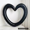 Heart-Shaped Aluminum Film Photo Frame with Bow Accents for Birthday Parties
