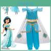 Elegante Fantasia de Cosplay da Princesa Jasmine para Meninas Conjunto de Vestido Macio e Confortável