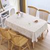 French Pastoral Lace Tablecloth Hollow Out Coffee Table Dust Cover Photography Background Mat Homestay Decoration Tabletop Towel
