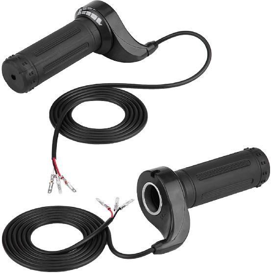 Full Twist Throttle Ebike Throttle 22.5mm / 0.88in Universal Electric Scooter Throttle with 3 Wires for Electric Scooters, Bicycles, Pocket Bikes,