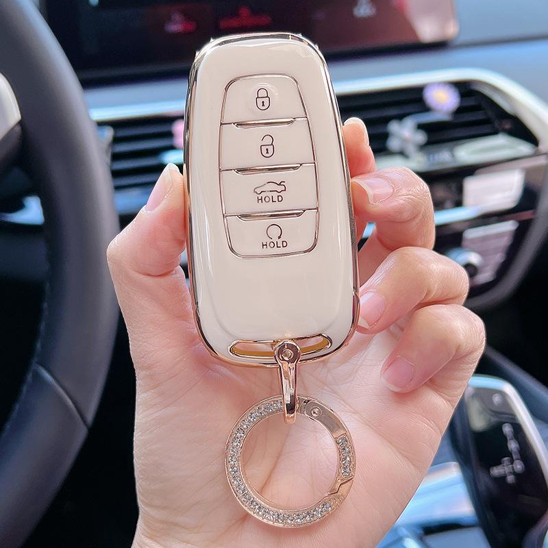 Protective Key Case for FAW Hongqi H5/H9/E-HS9/EQM5 Models - Unisex
